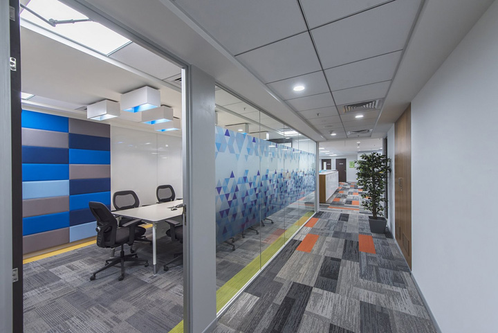 時尚辦公室裝修效果圖-1500平方辦公室裝修設計案例-合肥卓創裝飾公司