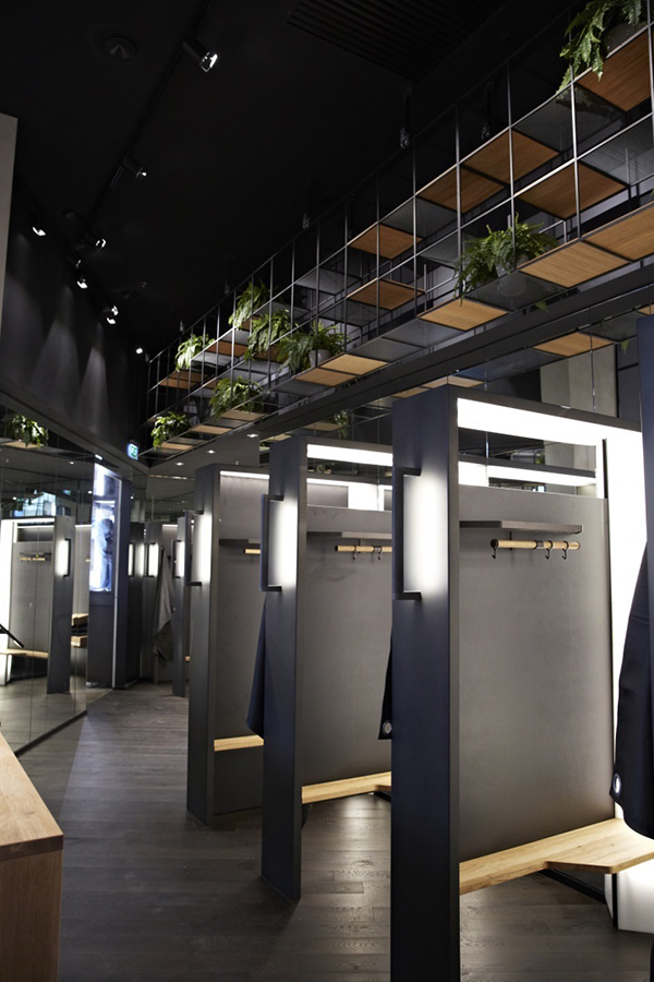 品牌男裝店內裝潢設計圖